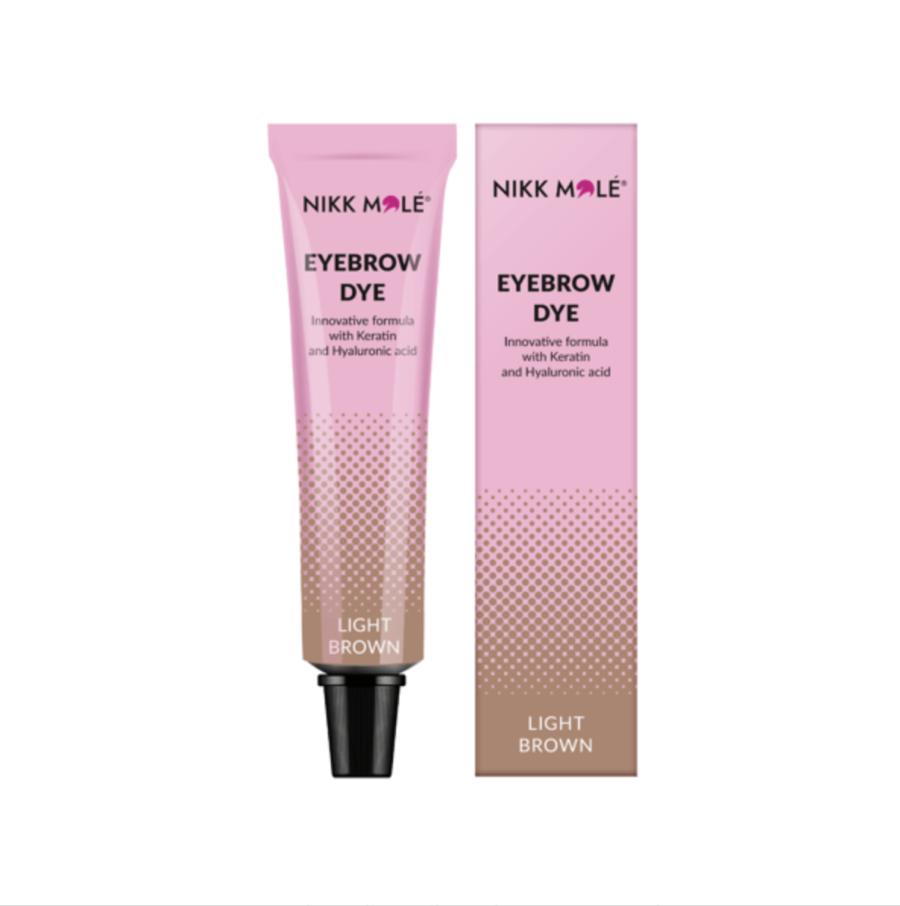 צבע לגבות וריסים חום בהיר | ניק מולה Nikk Mole Light brown