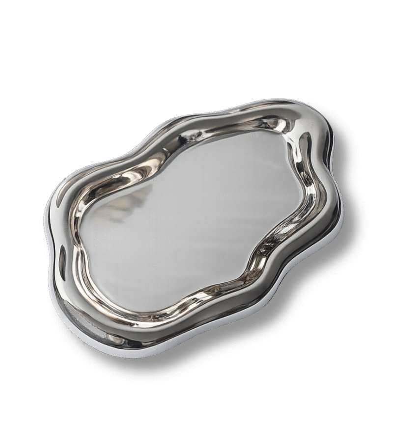 מגש פלסטיק אמורפי להנחת כלי עבודה - צבע כסף